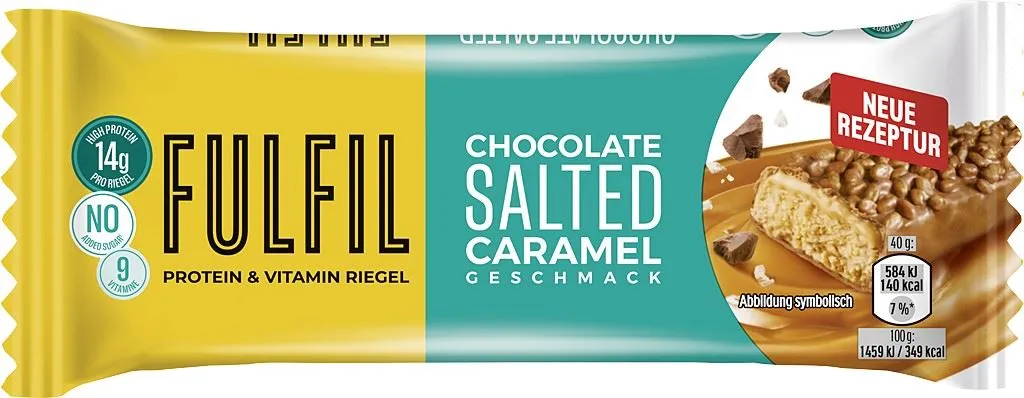 FULFIL Protein & Vitamin Bar Chocolate Salted Caramel Flavour 40g