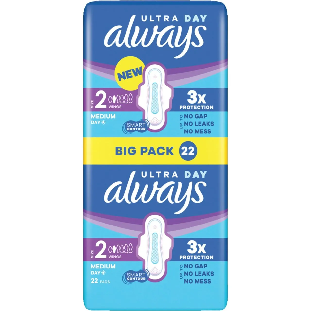 always Ultra Day size 2 with wings 22 pads