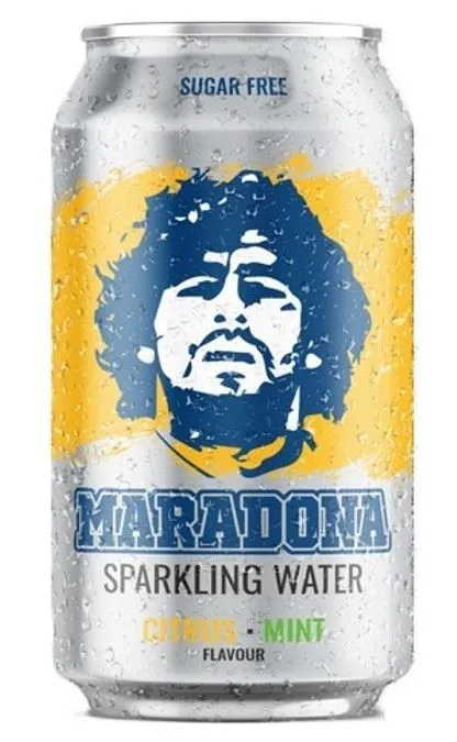 Maradona Sparkling Water Citrus & Mint 24x330ml Can - sugar free