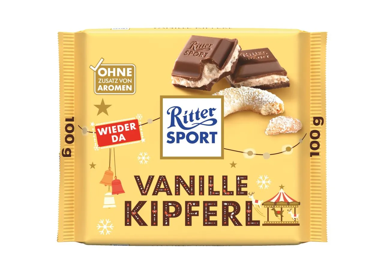 Ritter Sport Vanillekipferl 100g - Winter Edition