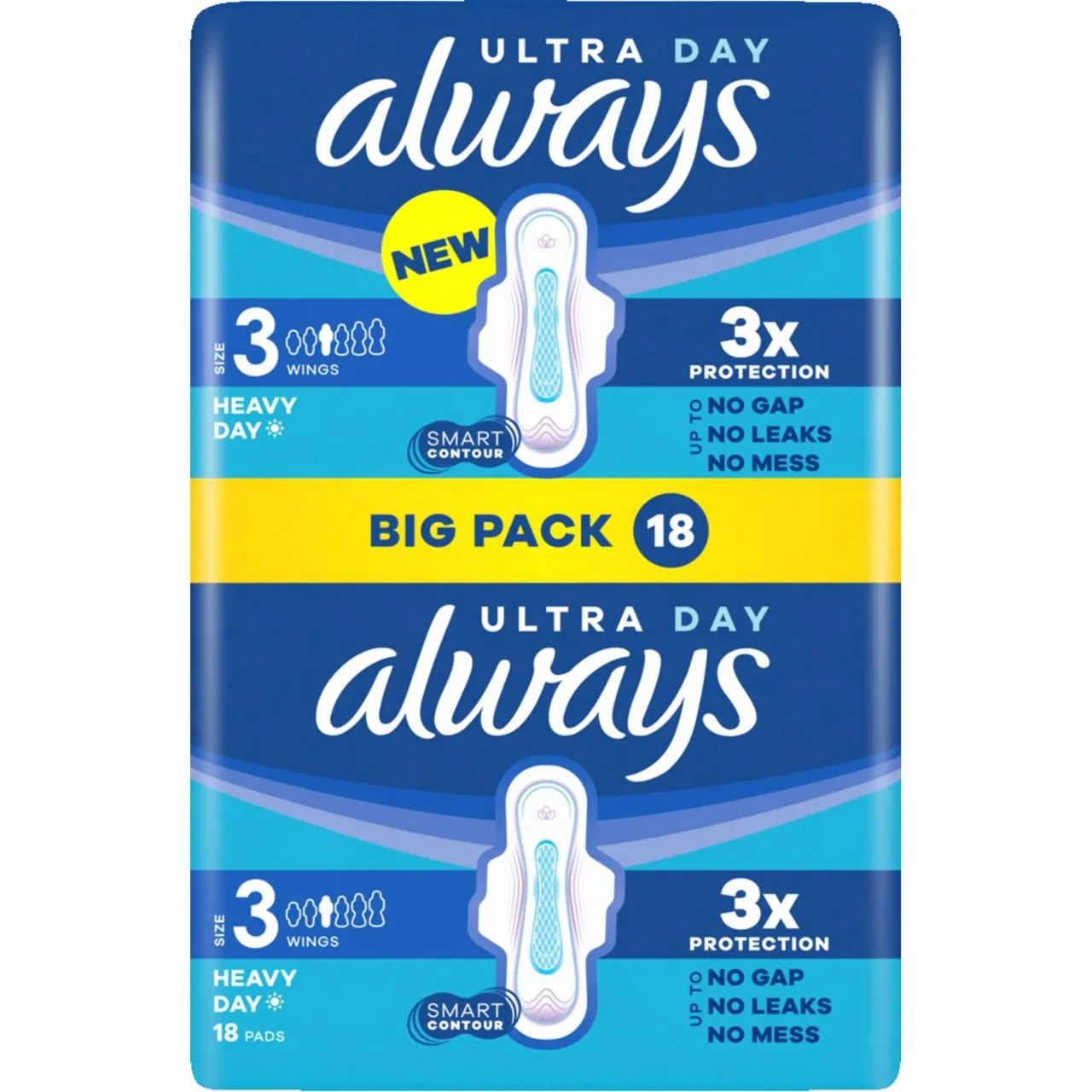 always Ultra Day size 3 with wings 18 pads