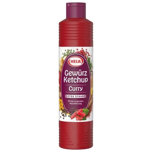 Hela Gewürz Ketchup Curry Extra Scharf 800ml