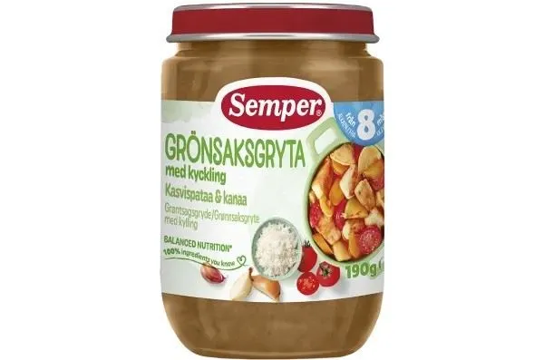Semper Vegetable Stew & Chicken 8M 190g