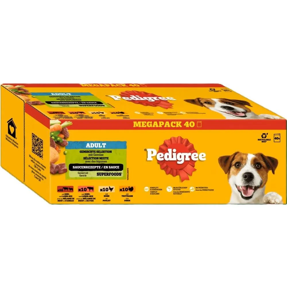 Pedigree Adult Mixed Variety in Gravy Megapack 40x100g