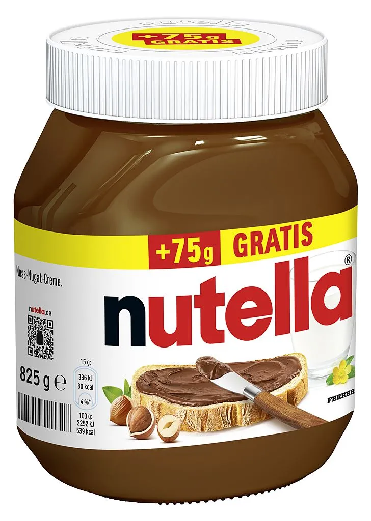Nutella 750g + 75g